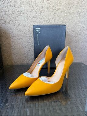 INC International Concepts Yellow Pointed-Toe Stiletto Pumps